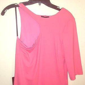 BeBe coral colored Dress stretchy knee length